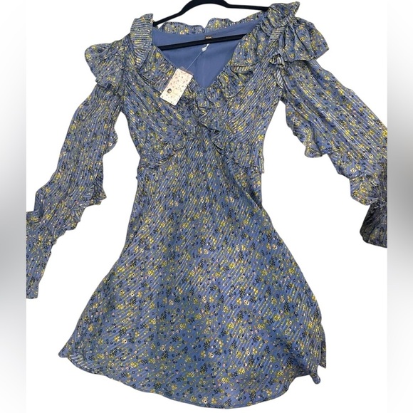 🔆 Free People Sweetest Thing Dress – Midnight Cowboy Blue , Size 8 NWT - Picture 4 of 7